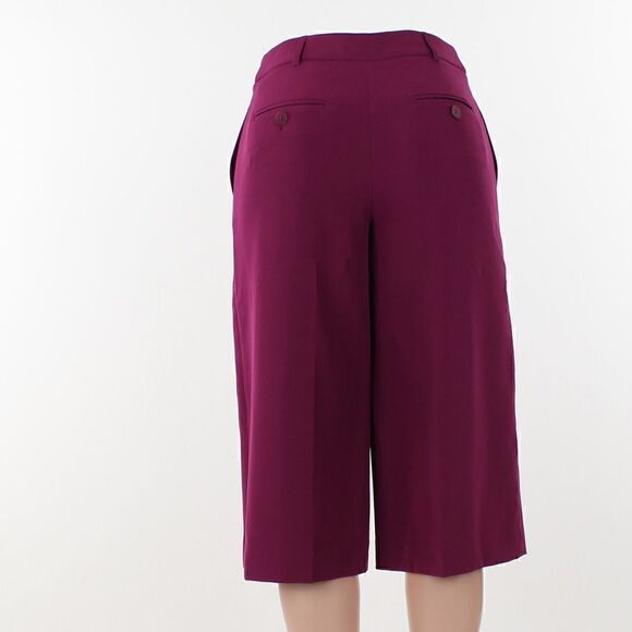 Tahari Asl Culotte Pants - Dark Pomegranate - Picture 4 of 5